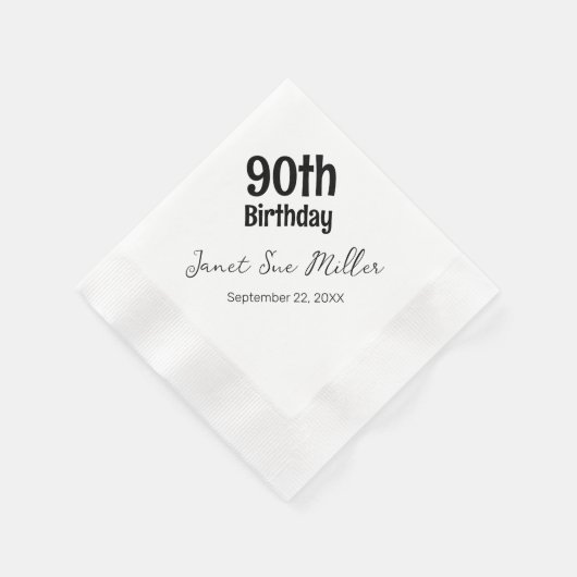 90e verjaardag Party Papieren servetten (Hoek)