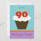 90e verjaardag Party uitnodiging 90 kaarsen (Voorkant)