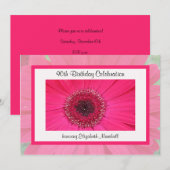 90e verjaardag Party uitnodiging Gerbera Daisy (Voorkant / Achterkant)
