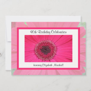 90e verjaardag Party uitnodiging Gerbera Daisy