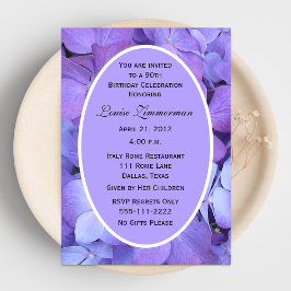 90e verjaardag Party uitnodiging Hydrangeas