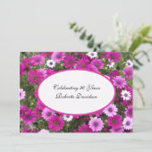 90e verjaardag Party uitnodiging Prachtige bloemen (Staand voorkant)