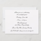 90e verjaardag Party uitnodiging Prachtige bloemen (Achterkant)