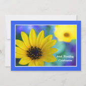 90e verjaardag Party uitnodiging Zonnebloem (Voorkant)