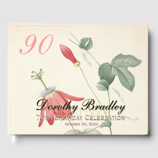 90e verjaardag Passiflora - aangepast gastboek Gastenboek (Voorkant)