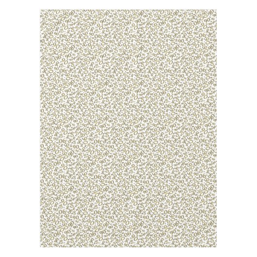 90e verjaardag Patroon Gold en wit partijnummer Tafelkleed (Voorkant)