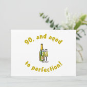 90e verjaardag perfect kaart (Staand voorkant)
