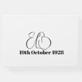 90e verjaardag Persoonlijke foto Momento Verjaarda Gastenboek (Achterkant)