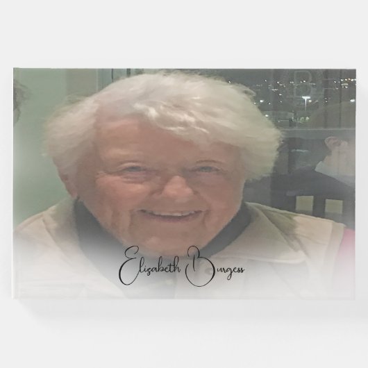 90e verjaardag Persoonlijke foto Momento Verjaarda Gastenboek (Voorkant)