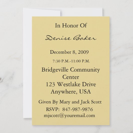 90e verjaardag Persoonlijke uitnodiging (Achterkant)