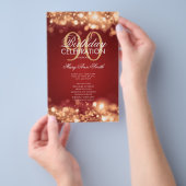 90e verjaardag programma Lights Gold Red Menu (Hand)