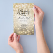 90e verjaardag programma Lights Gold w / Menu (Hand)