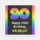 90e verjaardag: Regenboogspectrum # 90, Aangepaste Servet (Voorkant)