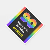 90e verjaardag: Regenboogspectrum # 90, Aangepaste Servet (Hoek)