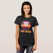 90e verjaardag Retro zonsondergang Grappig T-shirt (Voorkant volledig)