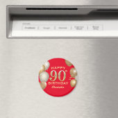 90e verjaardag Rode en gouden ballonnen op de Rode Magneet (Insitu (Vaatwasser))