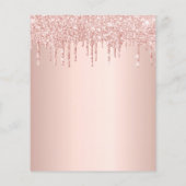 90e verjaardag roos goud glitter budget uitnodigin flyer (Achterkant)