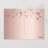 90e verjaardag roos gouden sterren sparen de datum briefkaart (Achterkant)