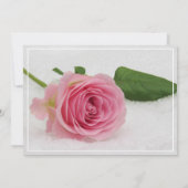 90e verjaardag Roze Rose Flower Party Kaart (Achterkant)