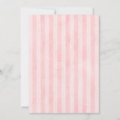 90e verjaardag Roze Stripe Floral Gold Glitter Chi Kaart (Achterkant)