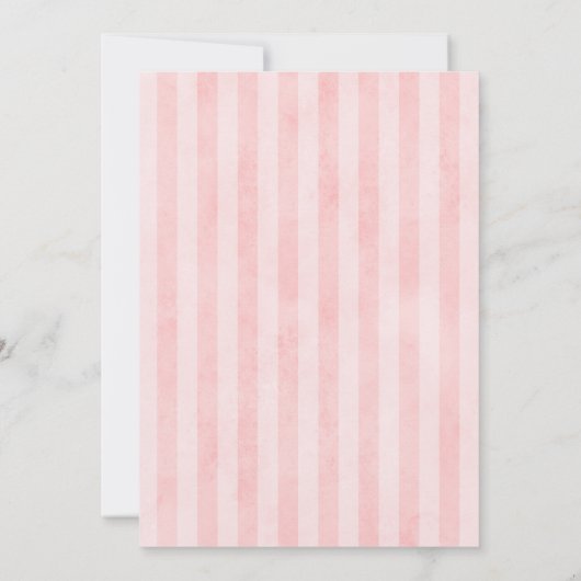 90e verjaardag Roze Stripe Floral Gold Glitter Chi Kaart (Achterkant)