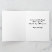 90e verjaardag roze waterverf florale kaart (Binnen)