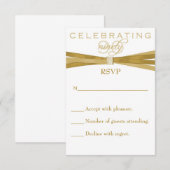 90e verjaardag RSVP-kaart voor Elegant RSVP Kaartje (Voorkant / Achterkant)