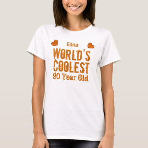 90e verjaardag 's werelds oudste 90-jarige H90C4 T-shirt