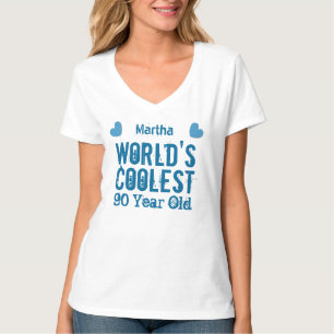 90e verjaardag 's werelds oudste 90-jarige H90C T-shirt