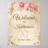 90e verjaardag Shimmer Design Poster (Voorkant)