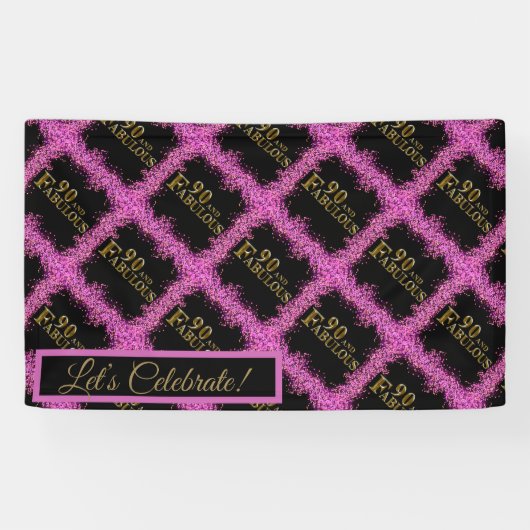 90e verjaardag spandoek (Horizontaal)