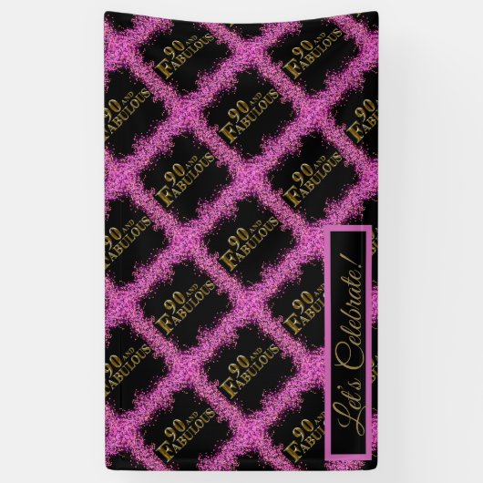 90e verjaardag spandoek (Verticaal)