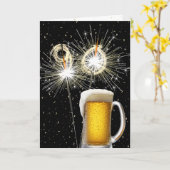 90e Verjaardag Sparklers met Beer Mok Kaart (Gele Bloem)