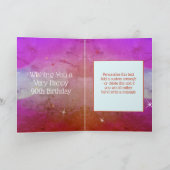 90e verjaardag - Star-nummer - Paars roze - leefti Kaart (Binnen)