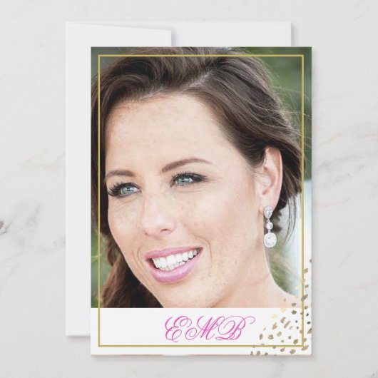 90e verjaardag Stijlvolle foto Gold Modern Elegant Kaart (Voorkant)