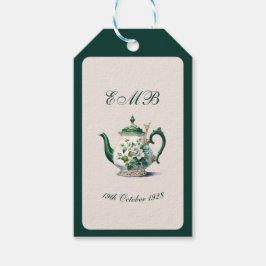 90e verjaardag Tea Party Groene Regency Verjaardag Cadeaulabel