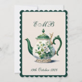 90e verjaardag Tea Party Groene Regency Verjaardag Kaart (Achterkant)