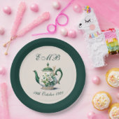 90e verjaardag Tea Party Groene Regency Verjaardag Papieren Bordje (Feest)