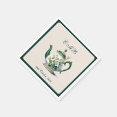 90e verjaardag Tea Party Groene Regency Verjaardag Servet (Hoek)