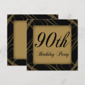 90e verjaardag Uitnodiging (Voorkant / Achterkant)