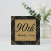 90e verjaardag Uitnodiging (Staand voorkant)