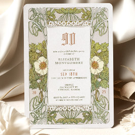 90e verjaardag Uitnodiging Art Nouveau door Mucha