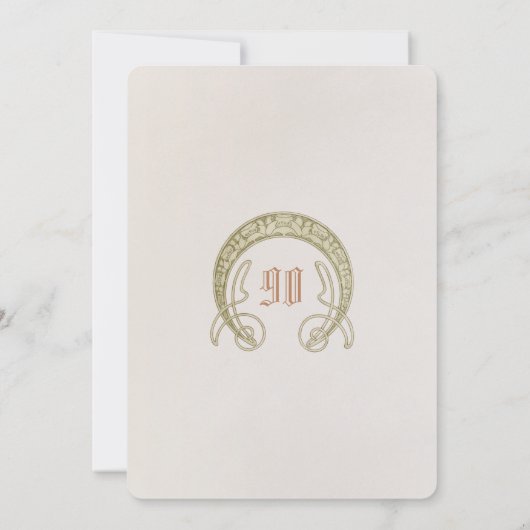 90e verjaardag Uitnodiging Art Nouveau door Mucha (Achterkant)