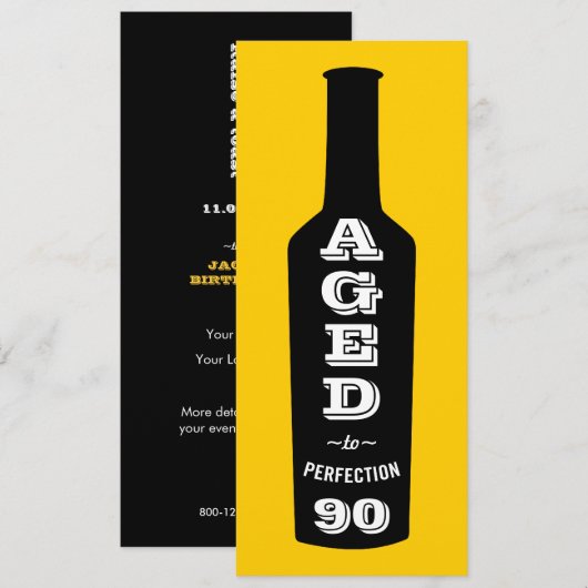 90e verjaardag Uitnodiging tot perfectie (Voorkant / Achterkant)