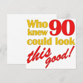 90e verjaardag Uitnodigingen (Voorkant / Achterkant)