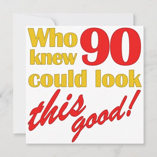 90e verjaardag Uitnodigingen (Voorkant)