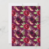 90e verjaardag van bogundy floraals goud geometris kaart (Achterkant)