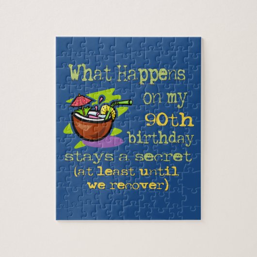 90e verjaardag van cadeautjes van de Birthday Part Legpuzzel (Verticaal)