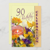 90e verjaardag van de feestdag kaart (Voorkant / Achterkant)