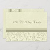 90e verjaardag van de Floral Kaart (Voorkant / Achterkant)